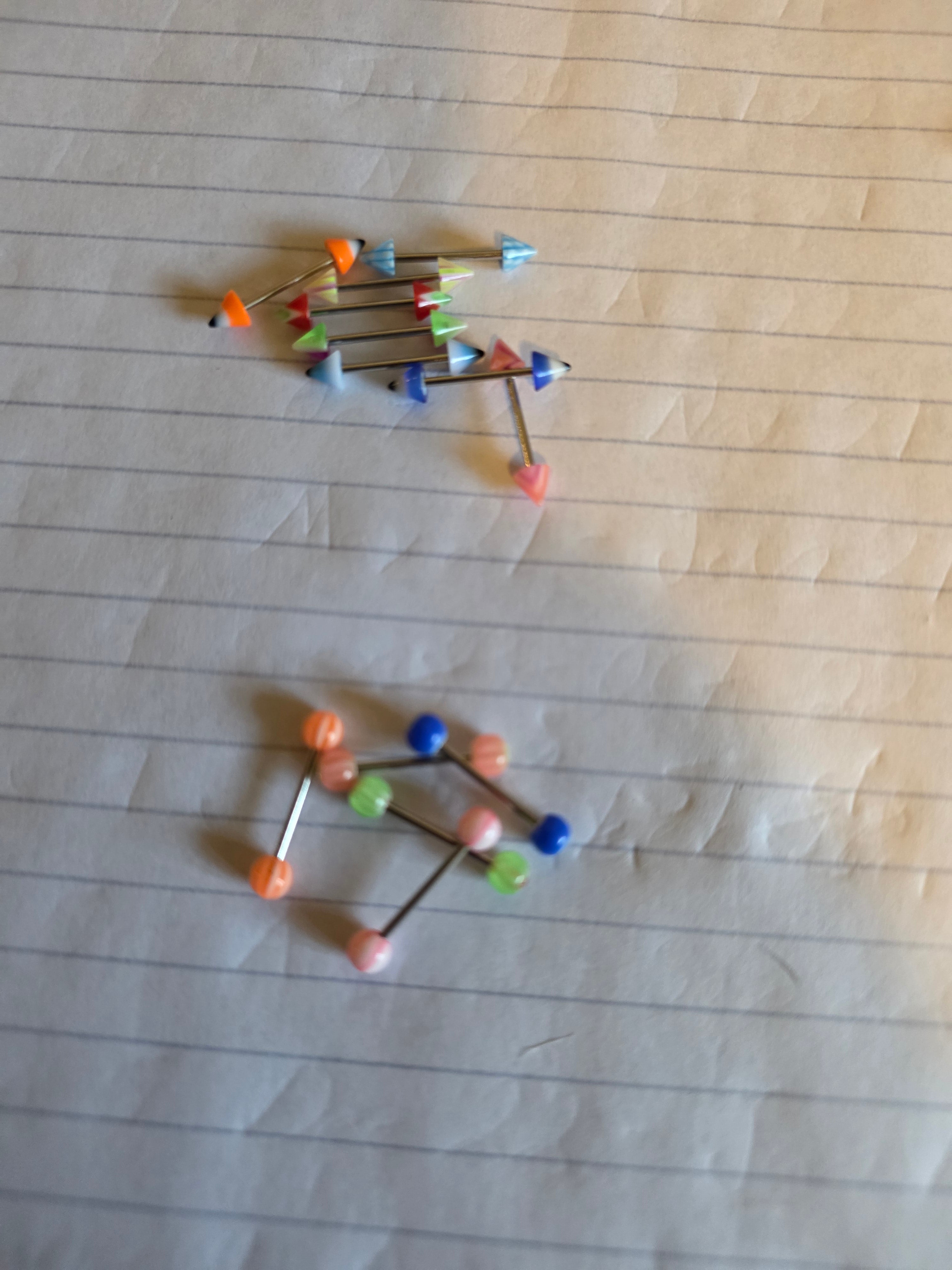 Short Tongue Rings – Random Colors & Styles