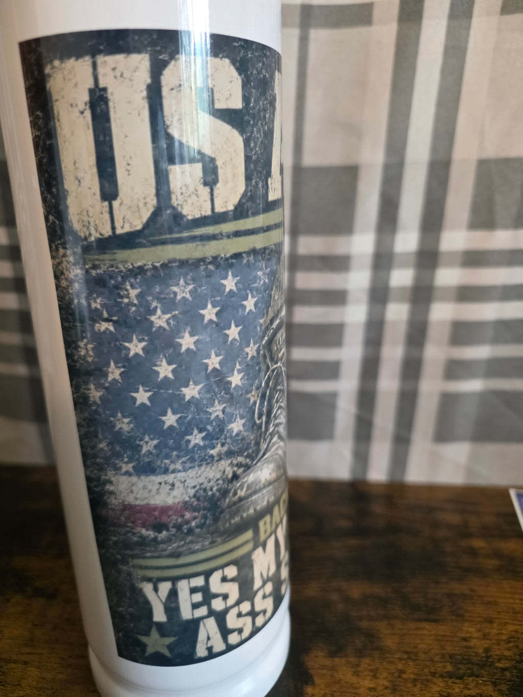U.S. Army "Yes, My Reckless A** Signed Up" 32 oz Bullet Thermos