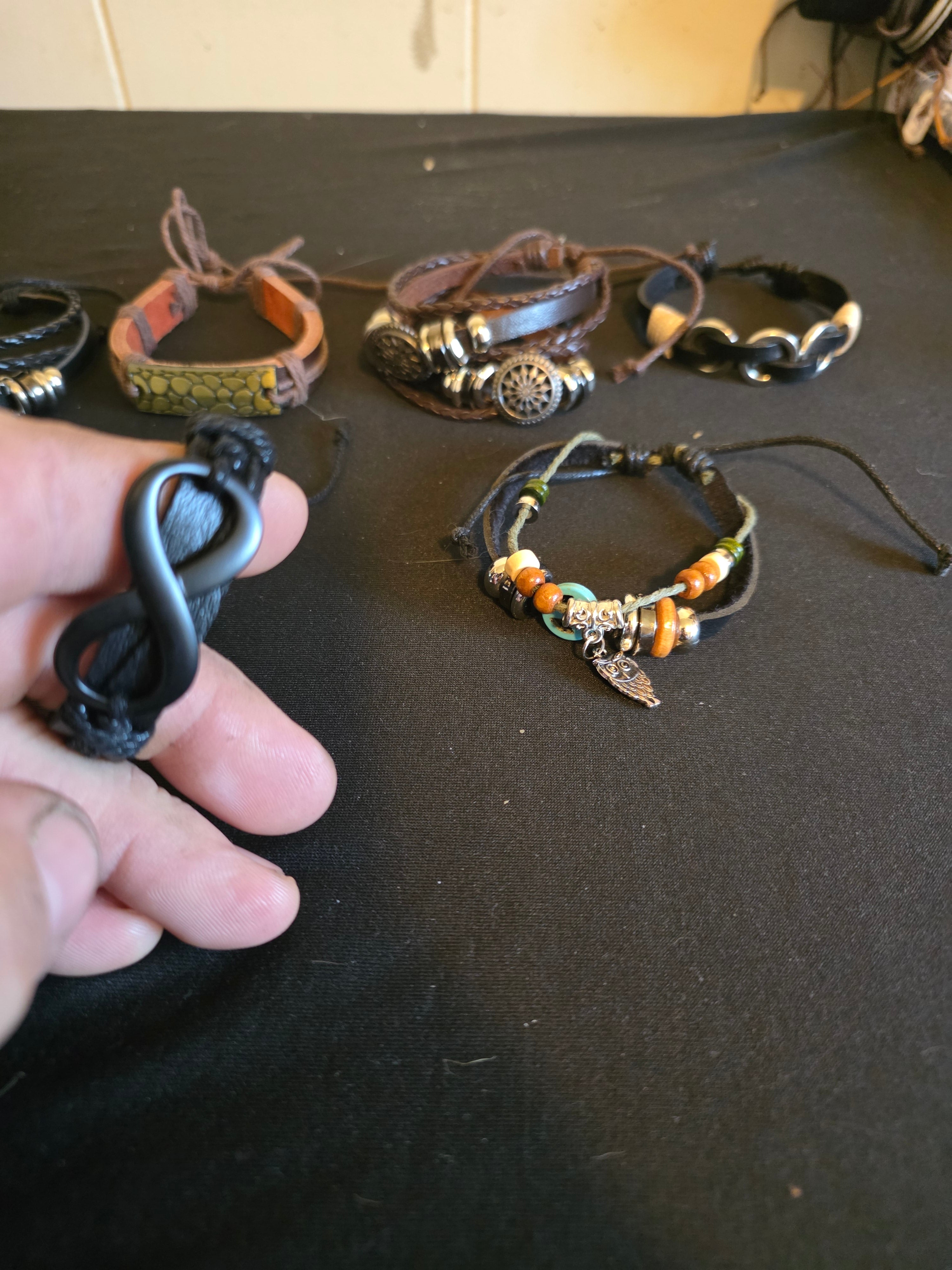 Leather Symbol & Charm Bracelet Collection