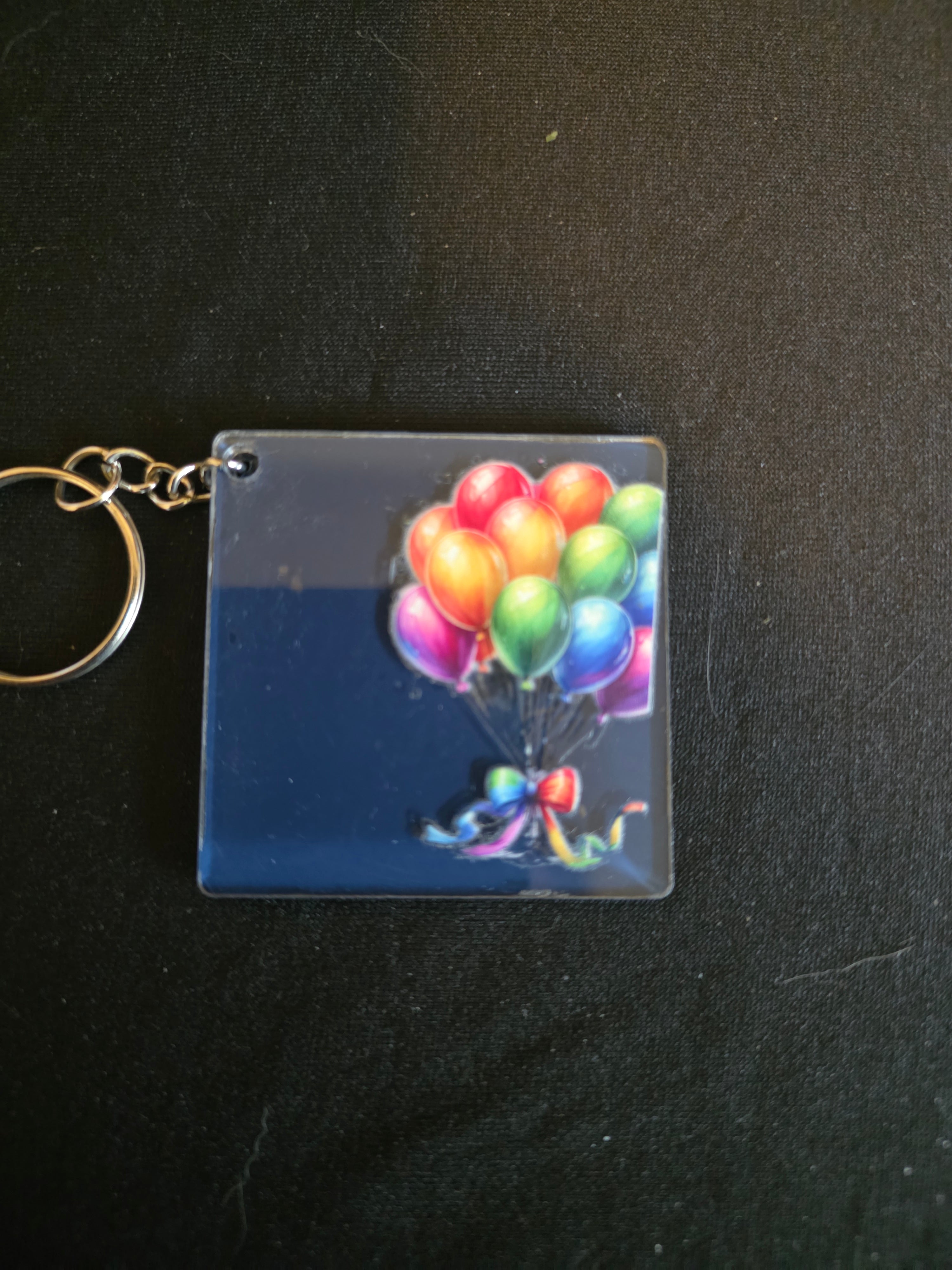Handmade Acrylic Square Keychains – Assorted Designs