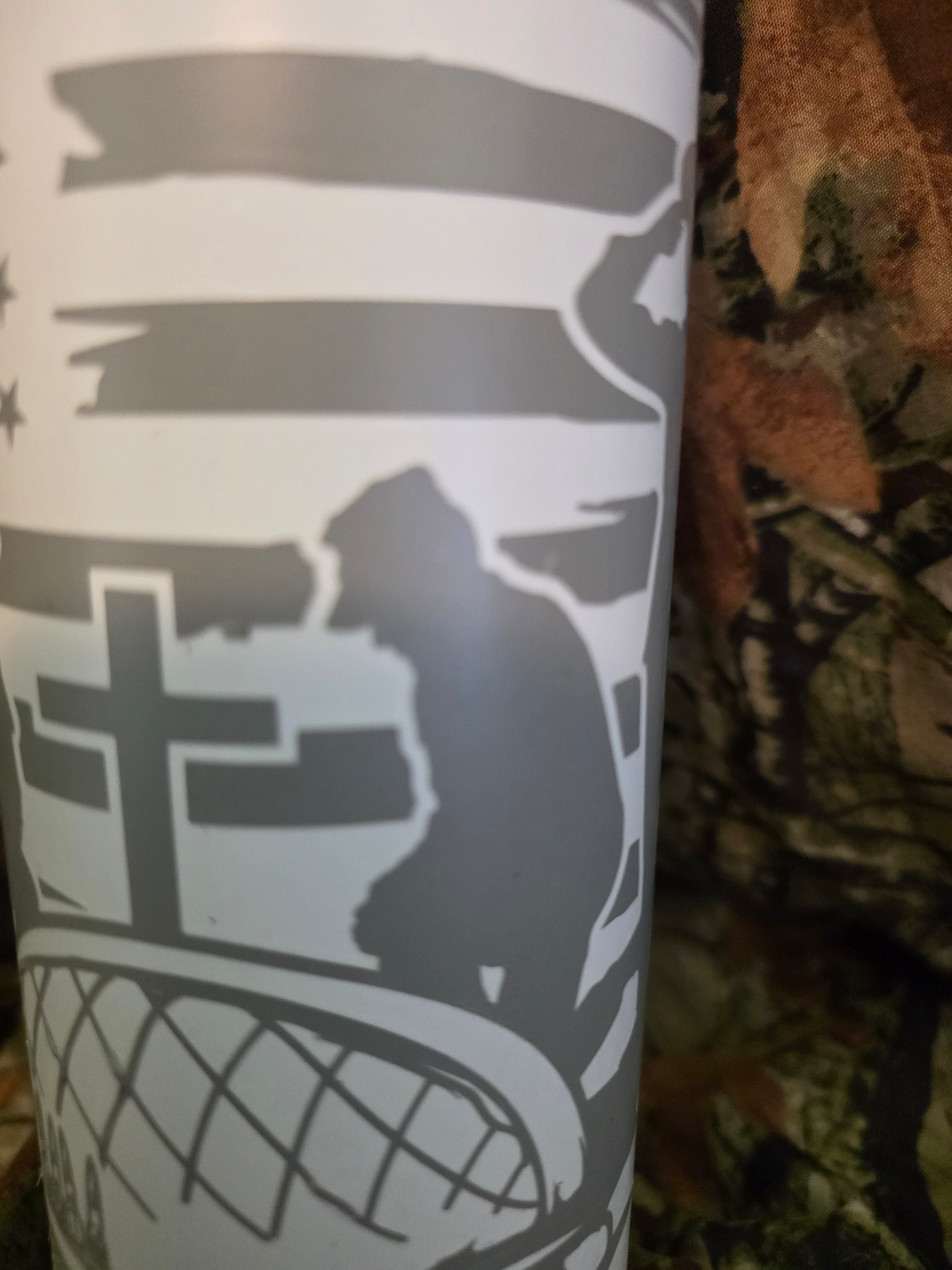 “Memorial Soldier American Flag 32oz Bullet Thermos Tumbler”