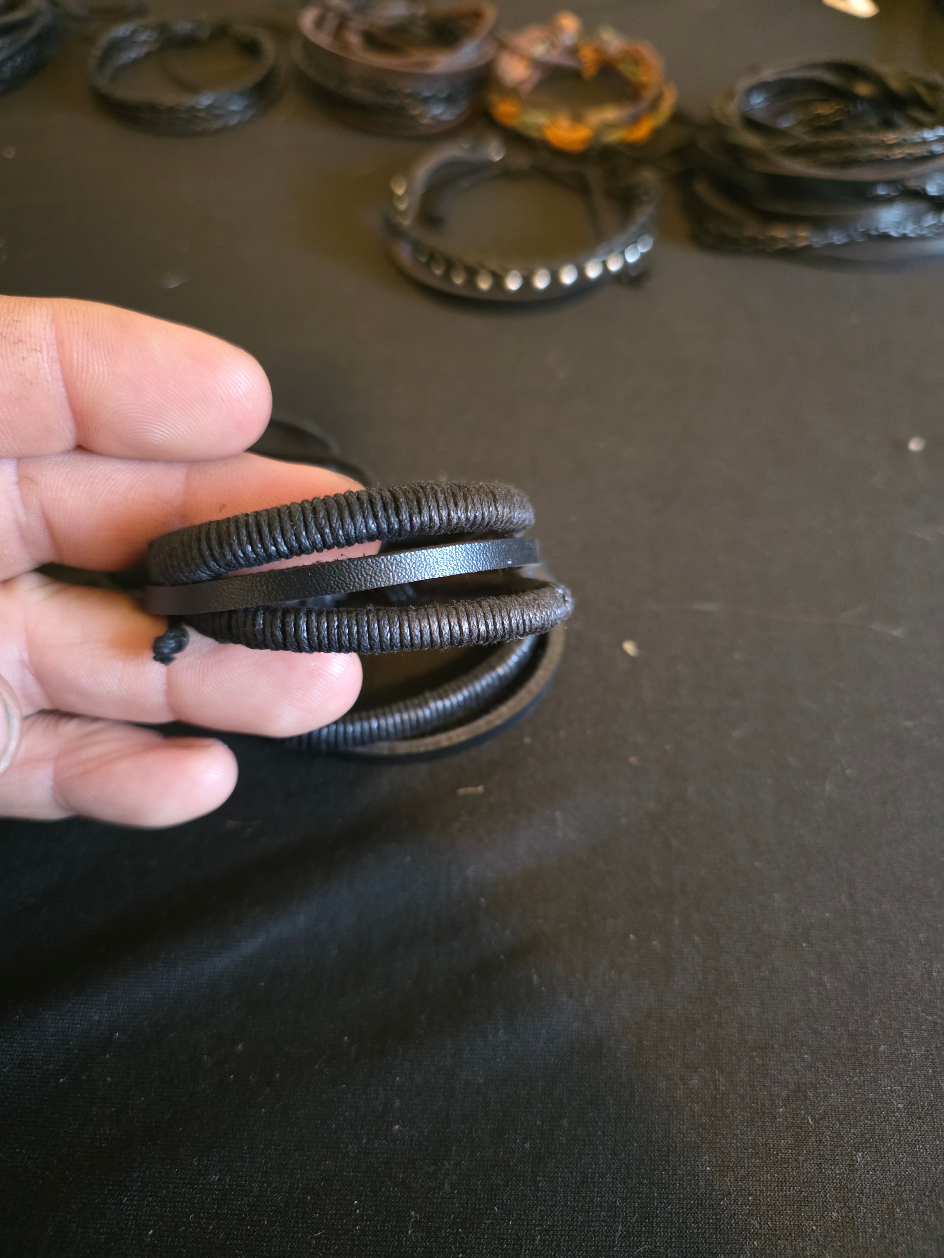 Classic Leather Bracelet Collection II – Adjustable Braided & Layered Leather Bracelets