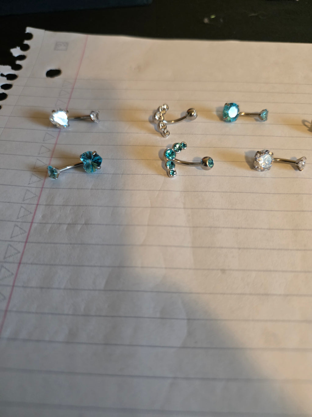 Surgical Steel Gem Belly Rings – Assorted Crystal Designs