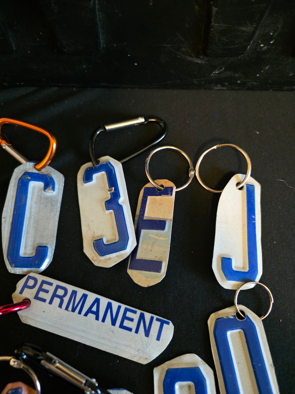 Handmade License Plate Initial & Number Keychains – Recycled Michigan License Plates