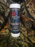 I'd Rather Have a Gun in My Hand Than a Politician in Washington 30 oz Skinny Tumbler with Lid and Straw