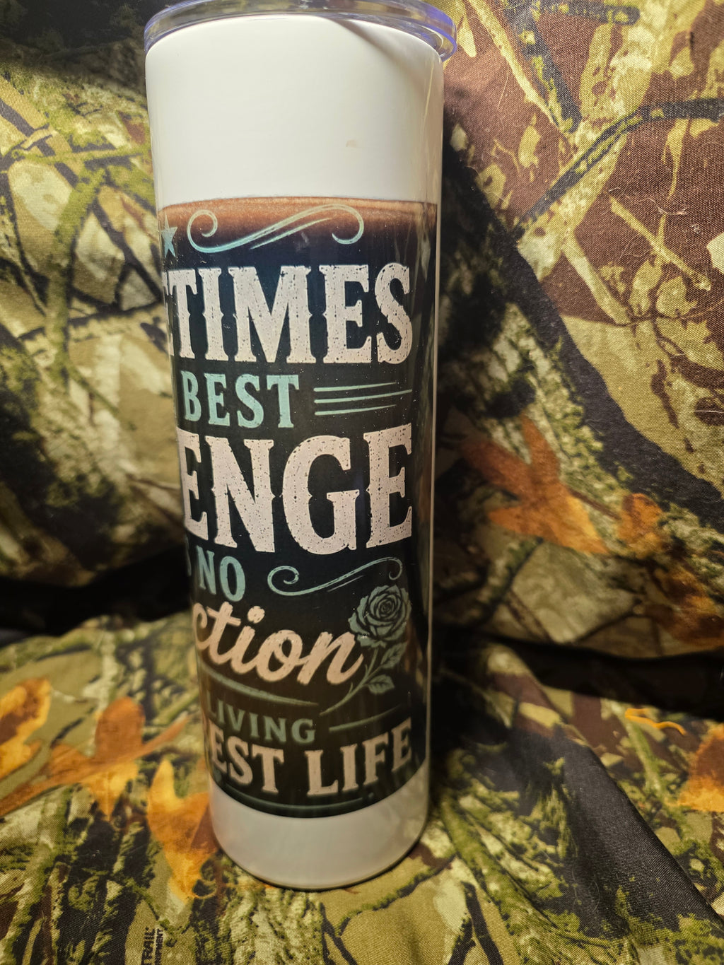 Sometimes the Best Revenge Is No Reaction 30 oz Skinny Tumbler