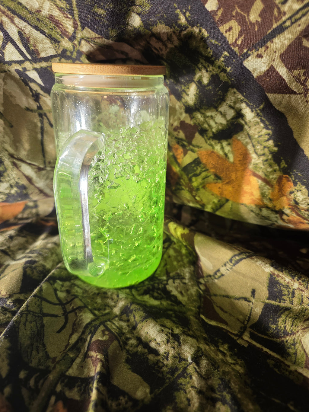 Spooky bug juice 16 oz Snow Globe Glass Mug with Handle