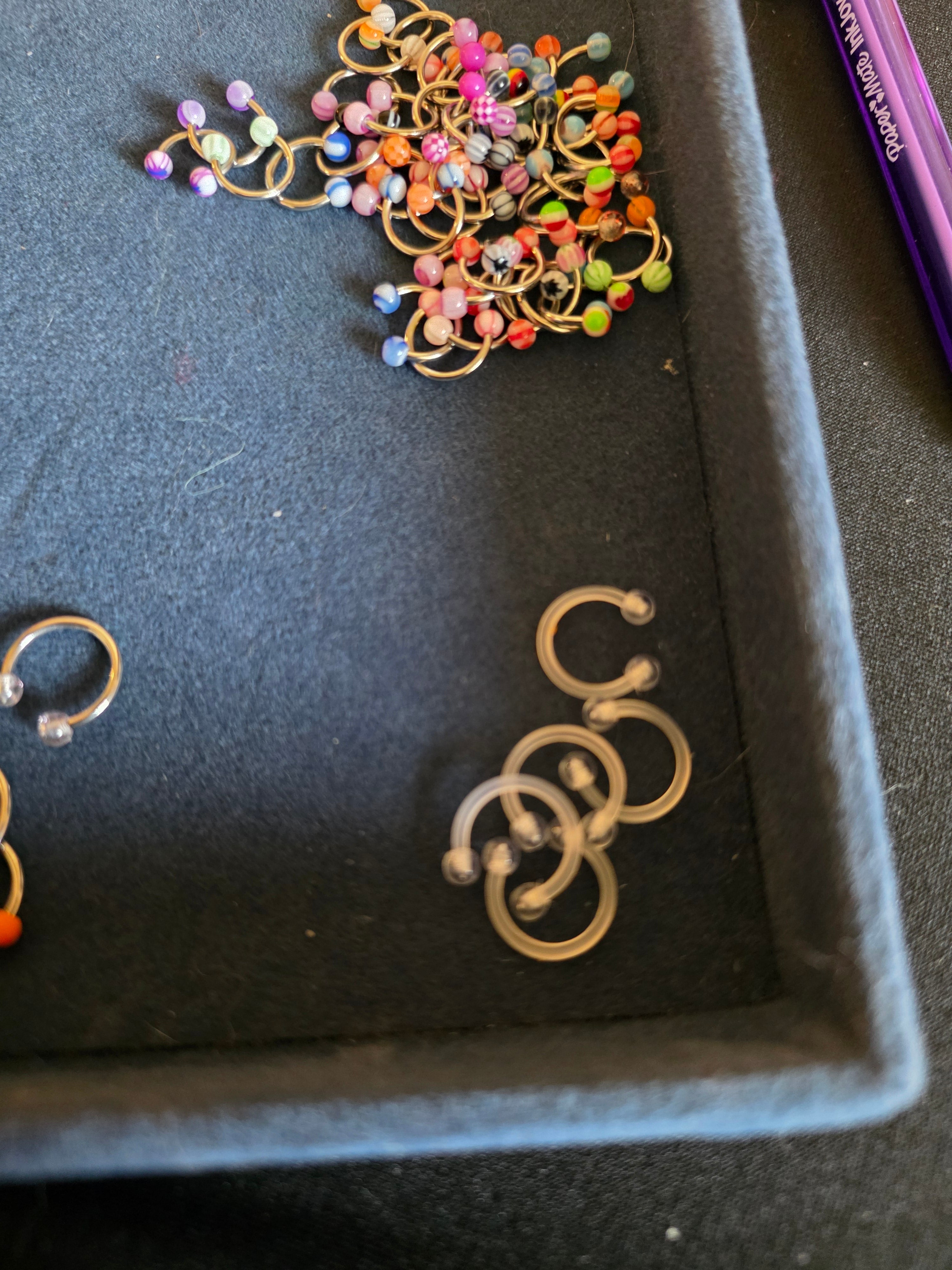 Random Body Jewelry Collection – Hoops, Balls & Spikes