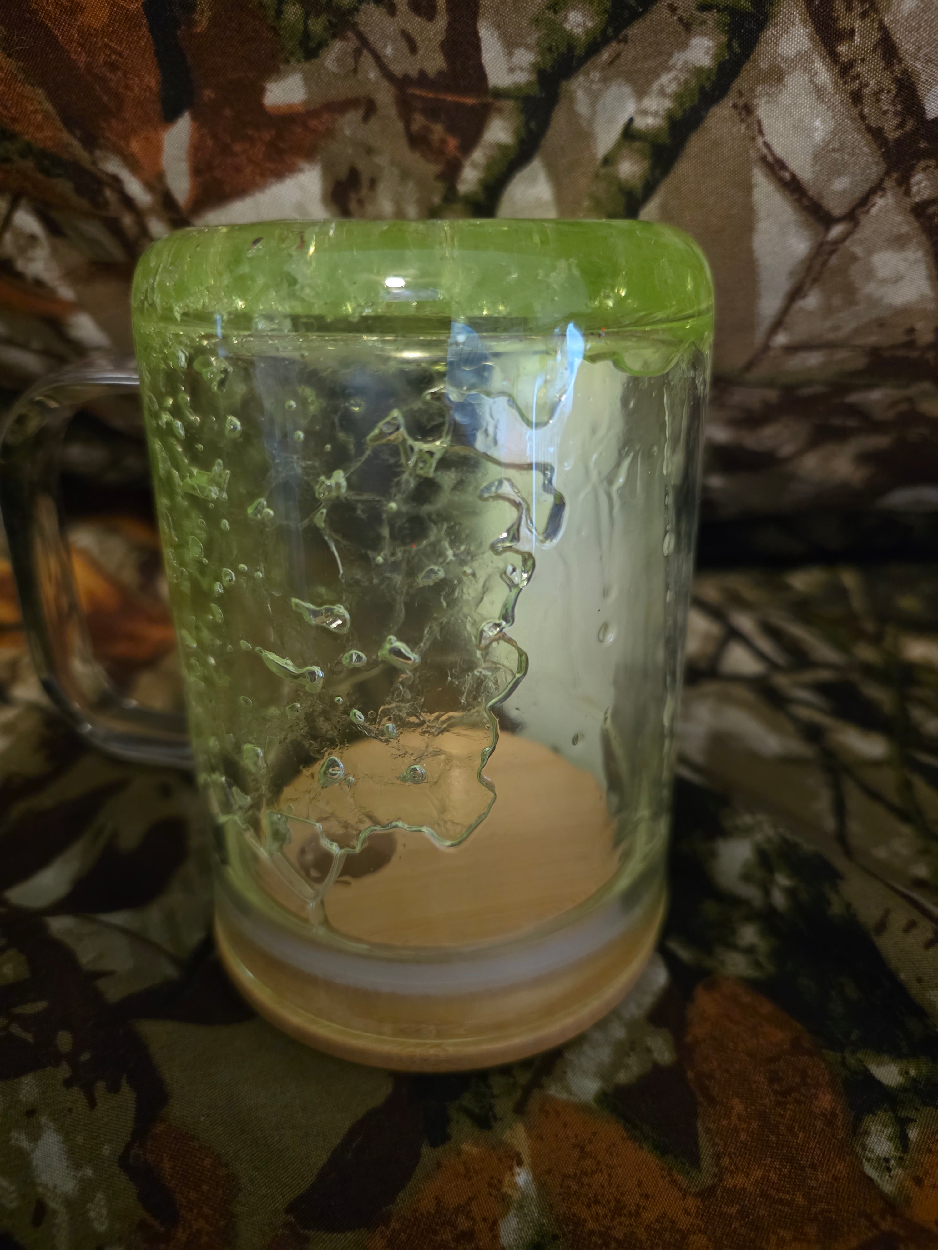 Witchy Snow Globe Glass Coffee Mug with Bamboo Lid & Straw