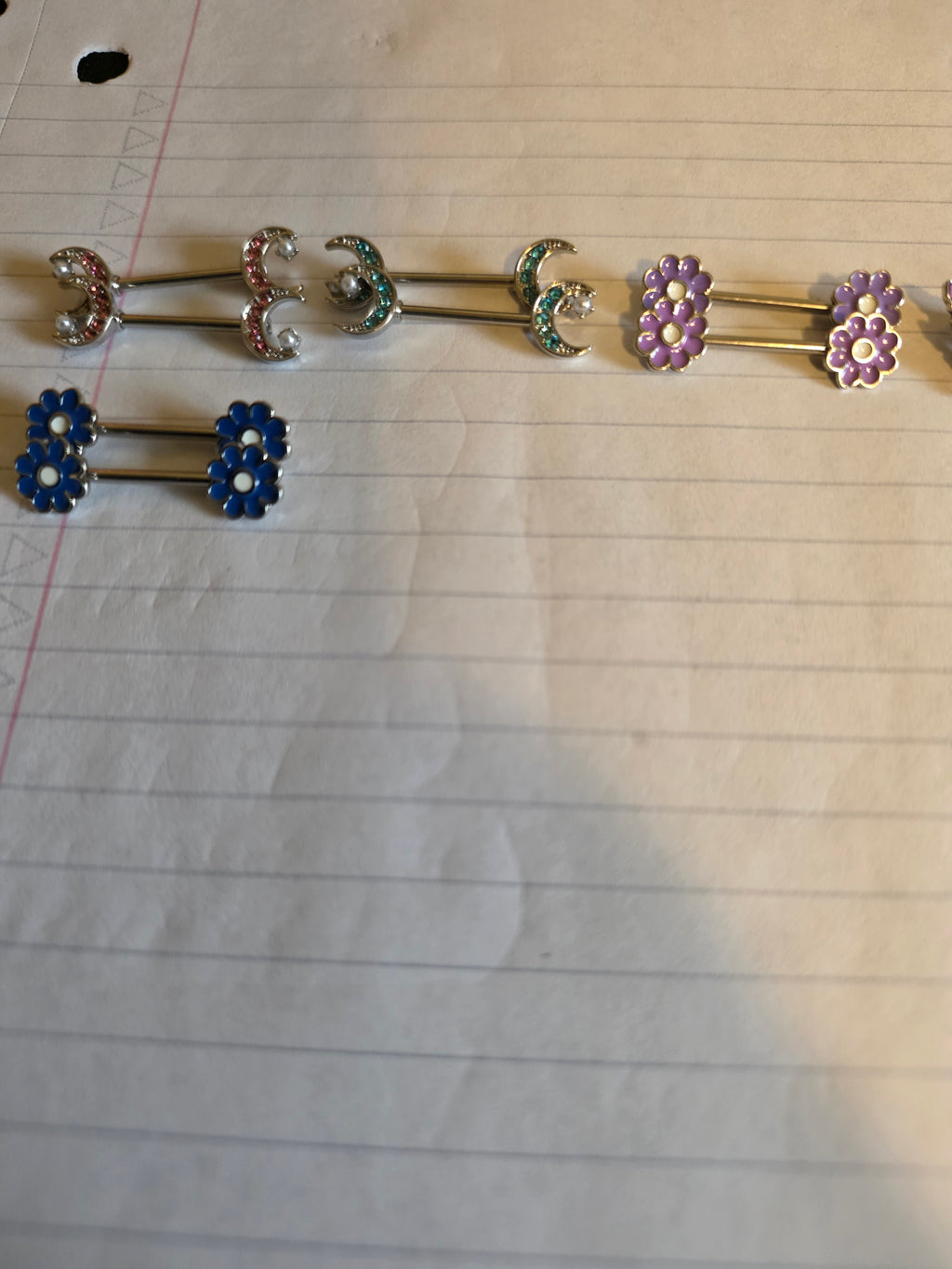 Surgical Steel Decorative Nipple Barbells – Floral & Butterfly Designs