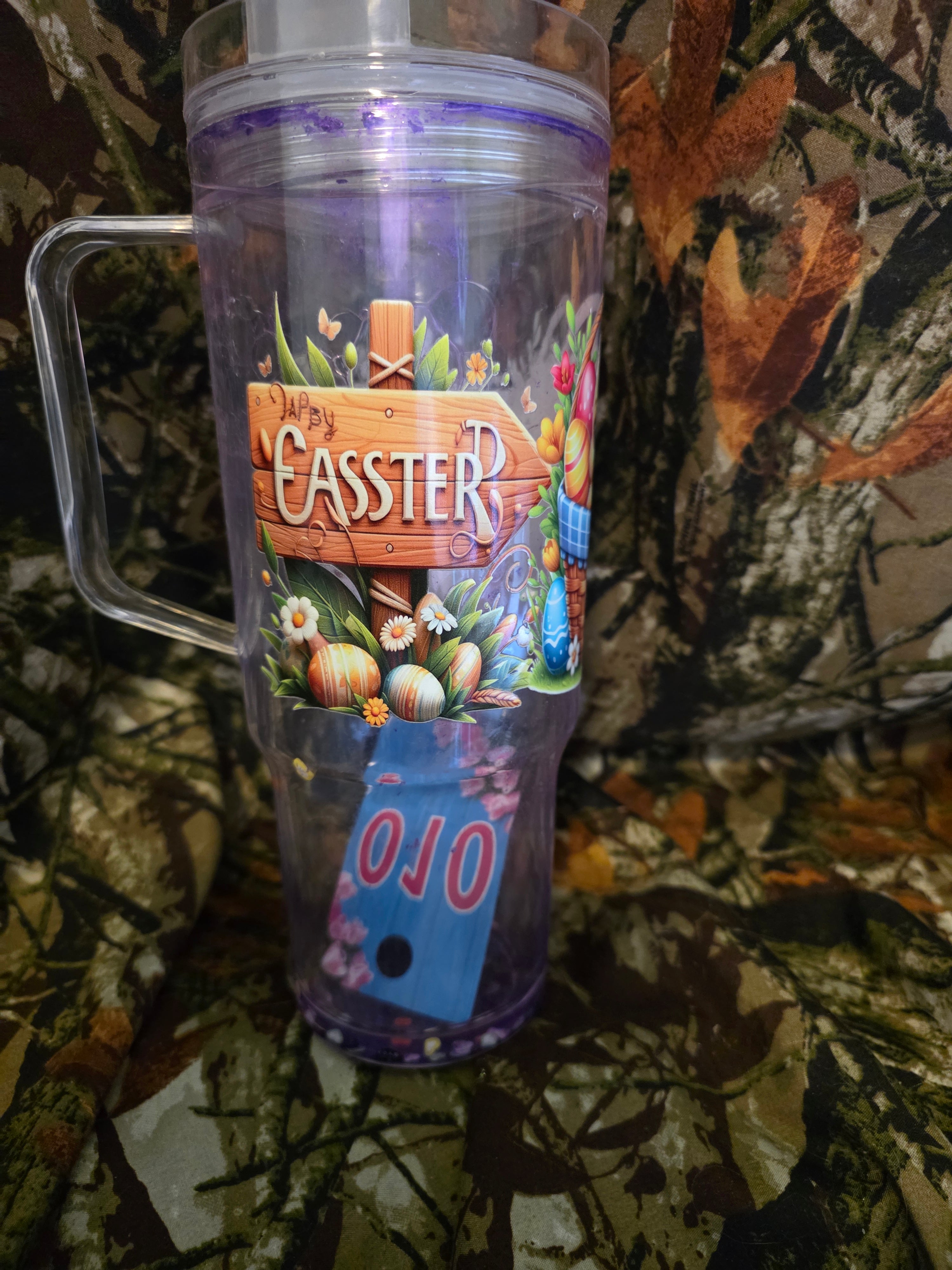 Happy Easter 40 oz Snow Globe Tumbler