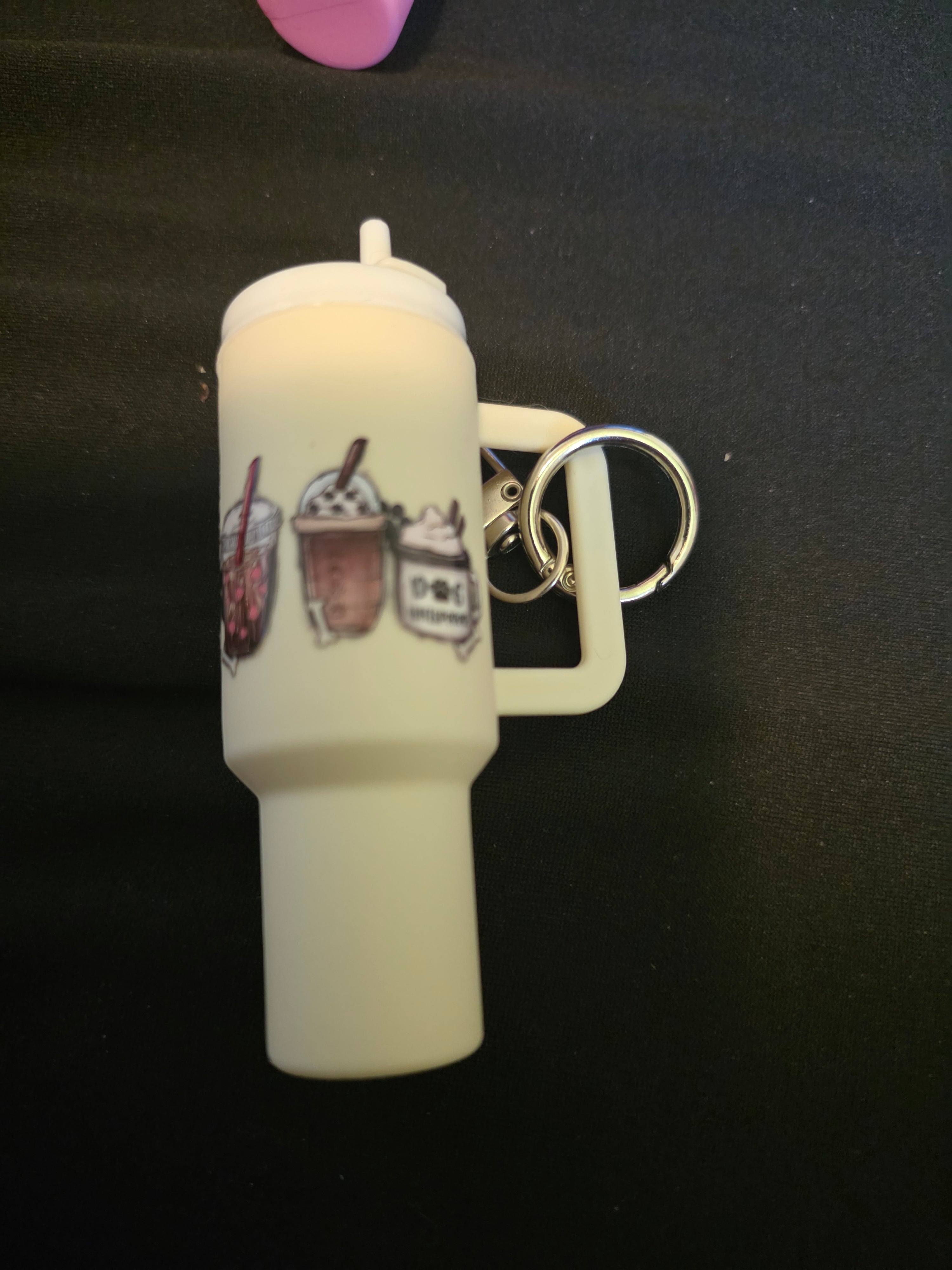 Coffee & Beverage Mini Tumbler Keychain & ChapStick Holder