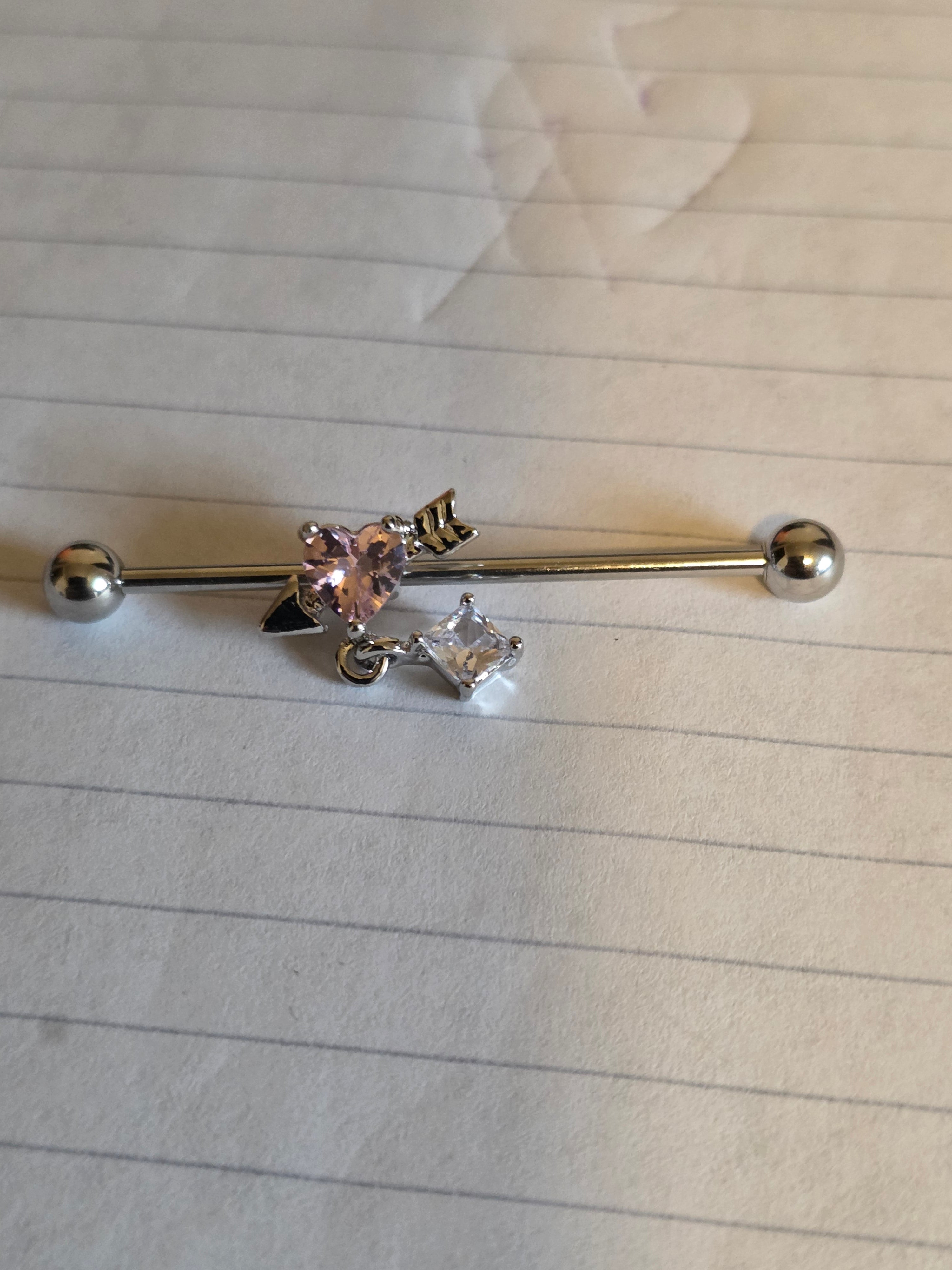 Surgical Steel Industrial Bar Collection – Hearts, Chains & Dangle Designs