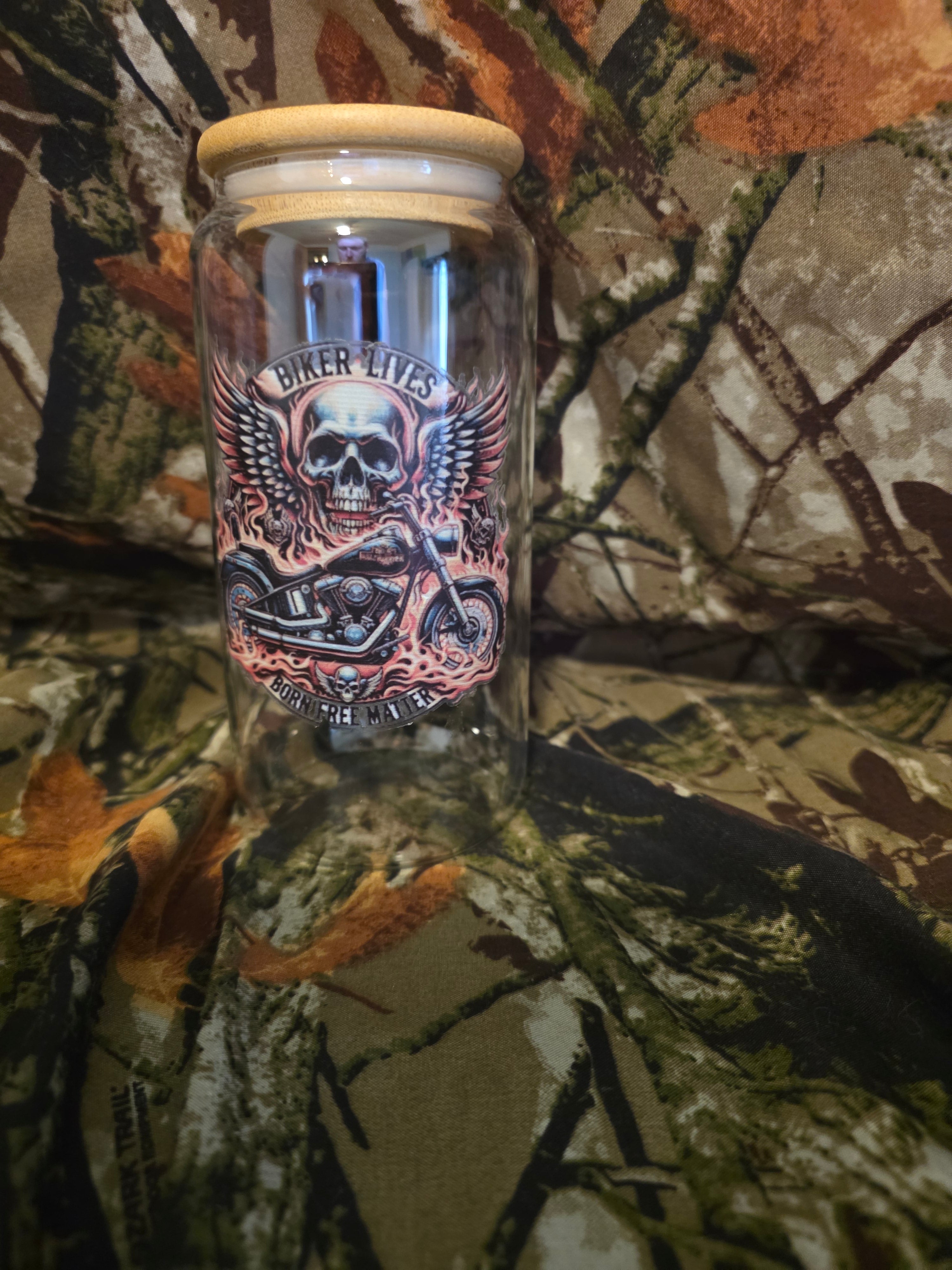 Biker Lives Glass Tumbler
