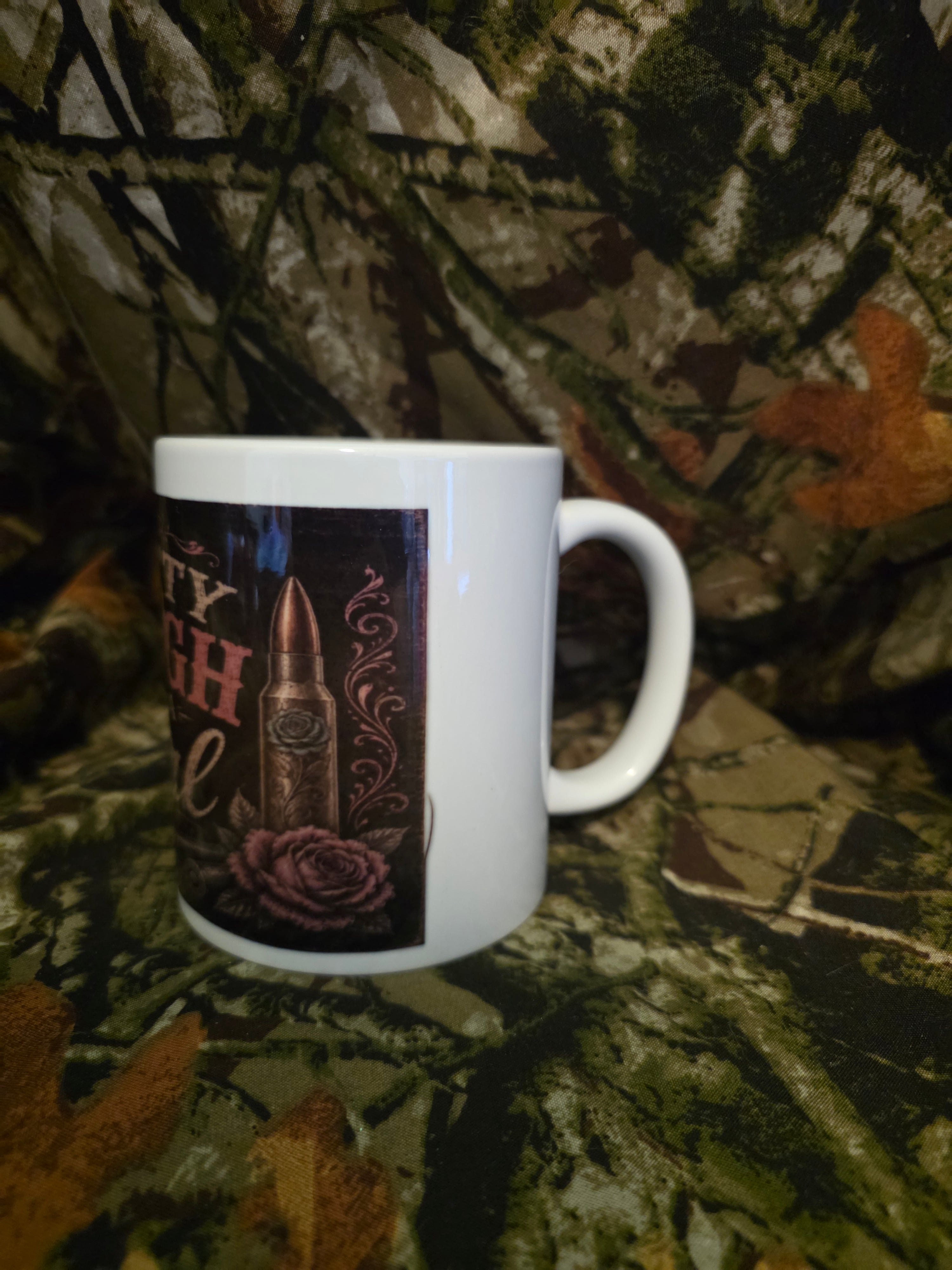 Pretty Tough for a Girl 12 oz Ceramic Mug