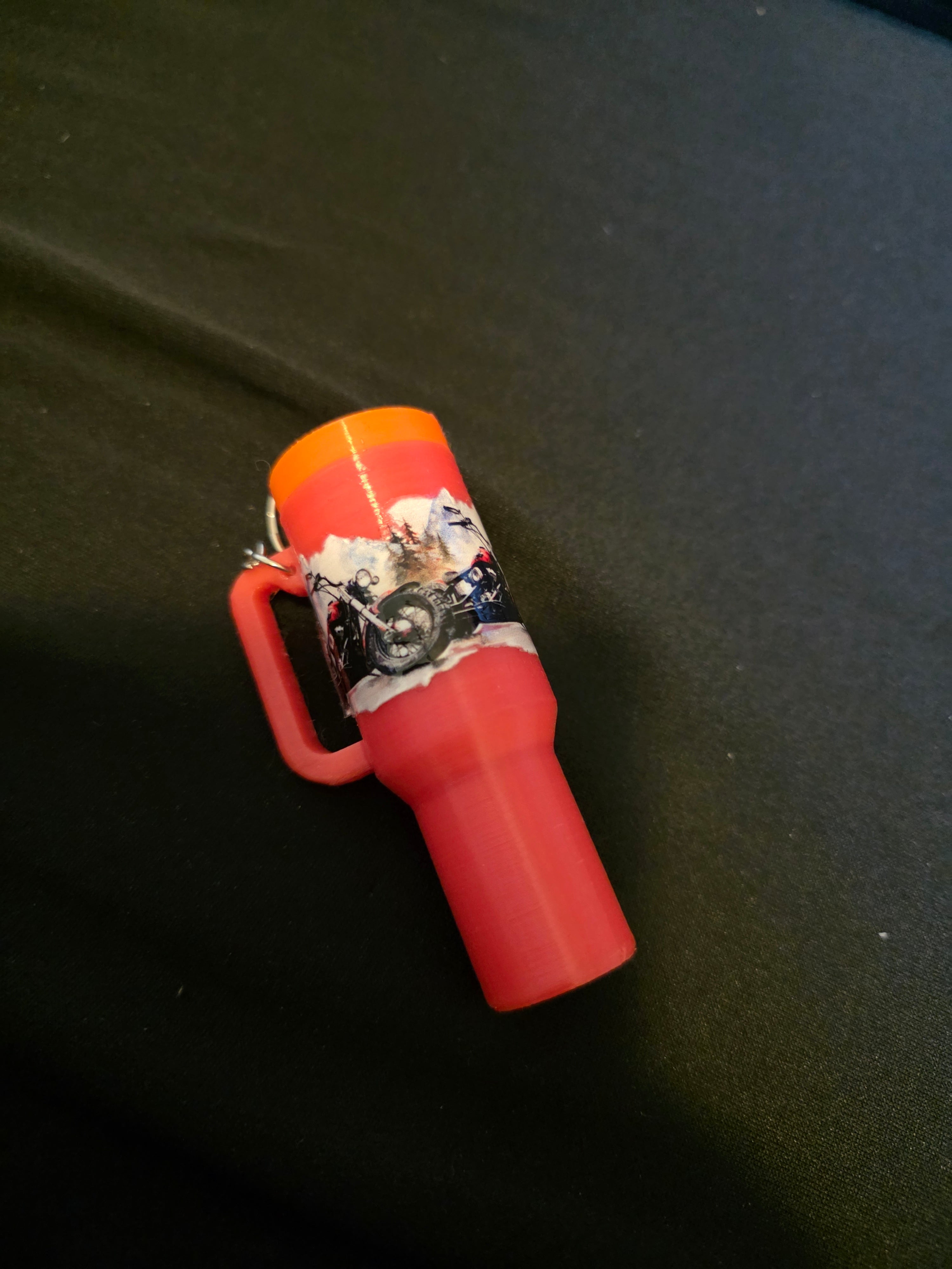 Motorcycle Mini Tumbler Keychain & ChapStick Holder