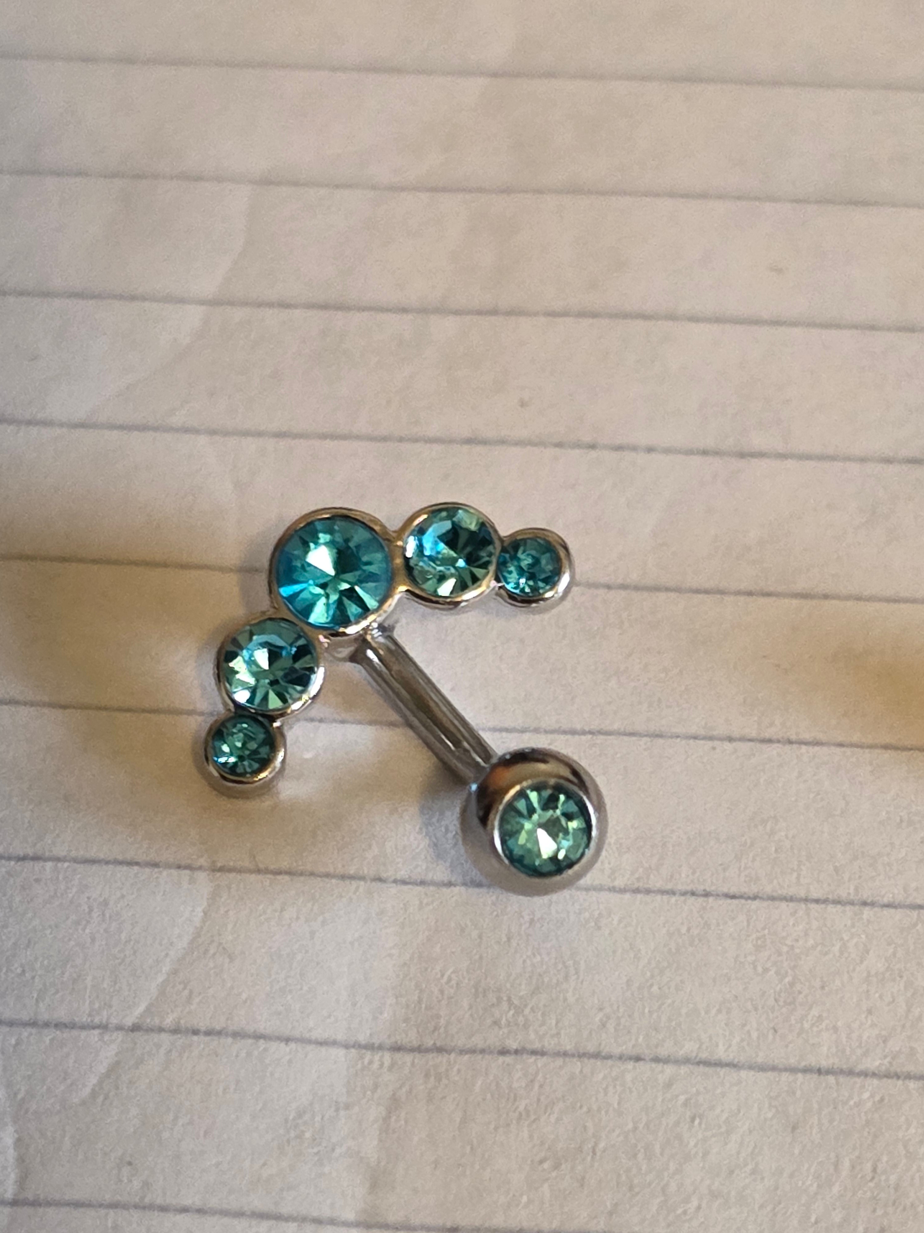 Surgical Steel Gem Belly Rings – Assorted Crystal Designs