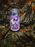 16 oz Plastic Snow Globe Tumbler – Dead Inside But Caffeinated Design