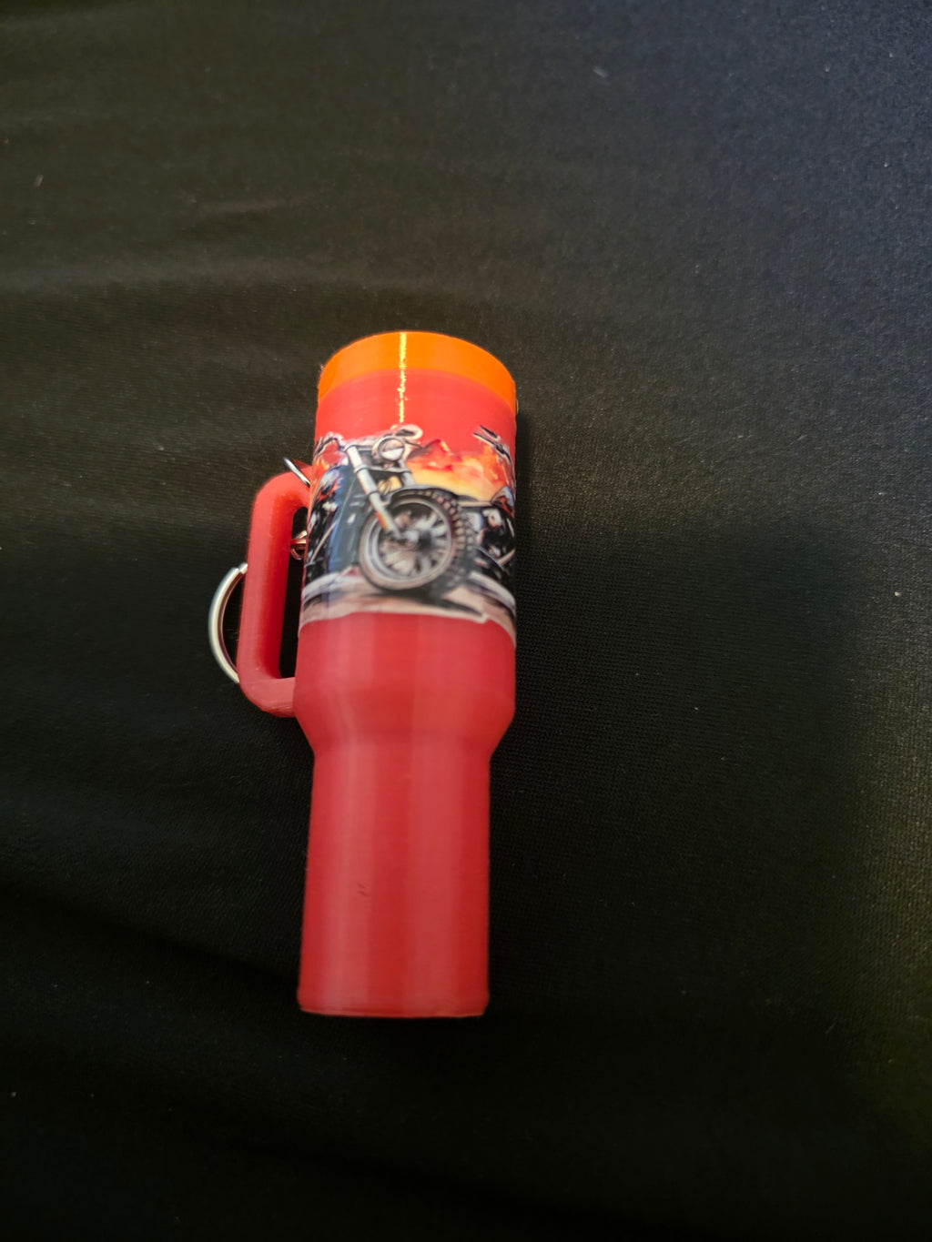 Motorcycle Mini Tumbler Keychain & ChapStick Holder