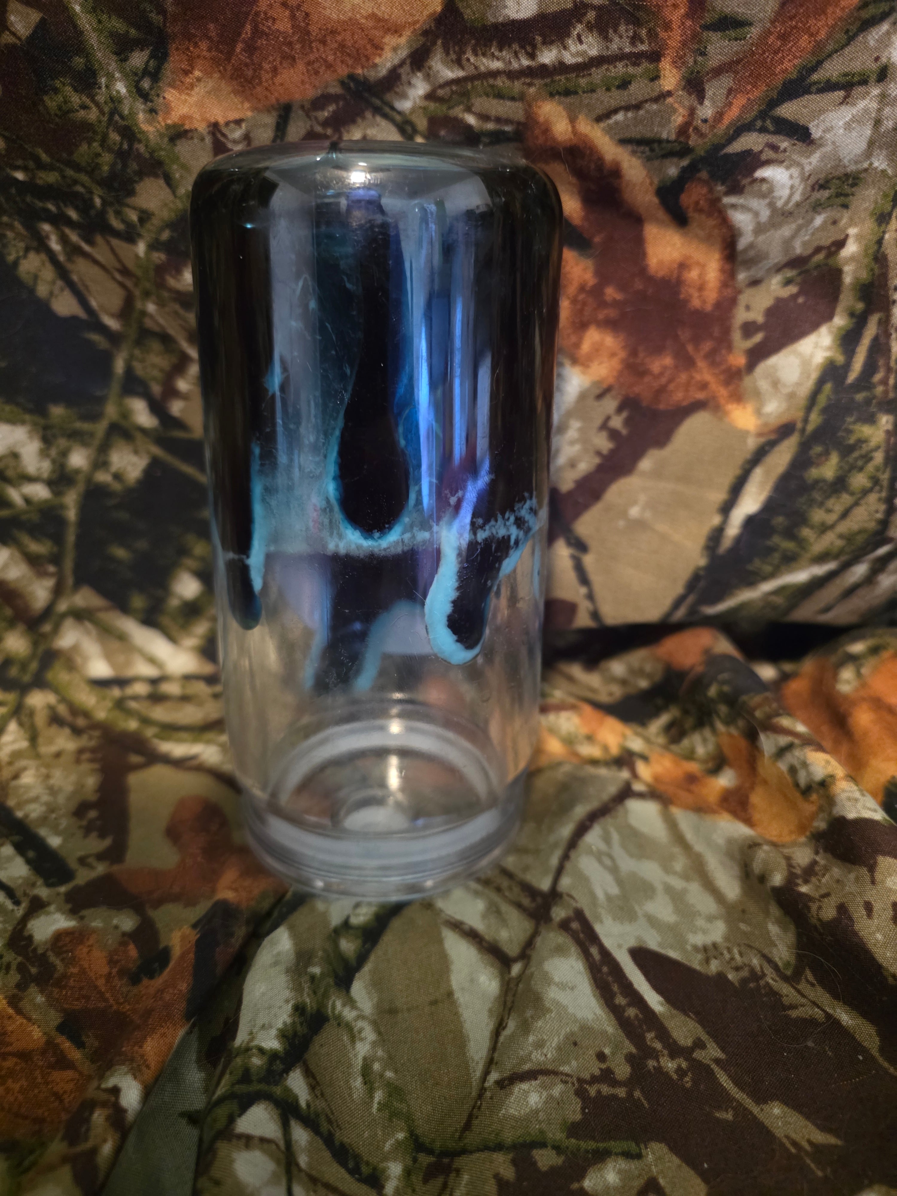 16 oz Plastic Snow Globe Tumbler – Dead Inside But Caffeinated Design