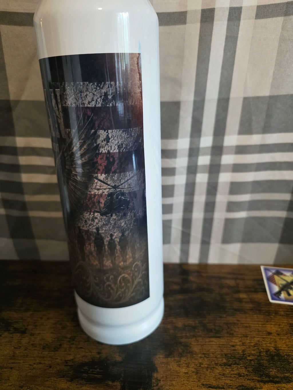 Veteran Eagle Tribute 32 oz Bullet Thermos – Honor, Courage & Commitment