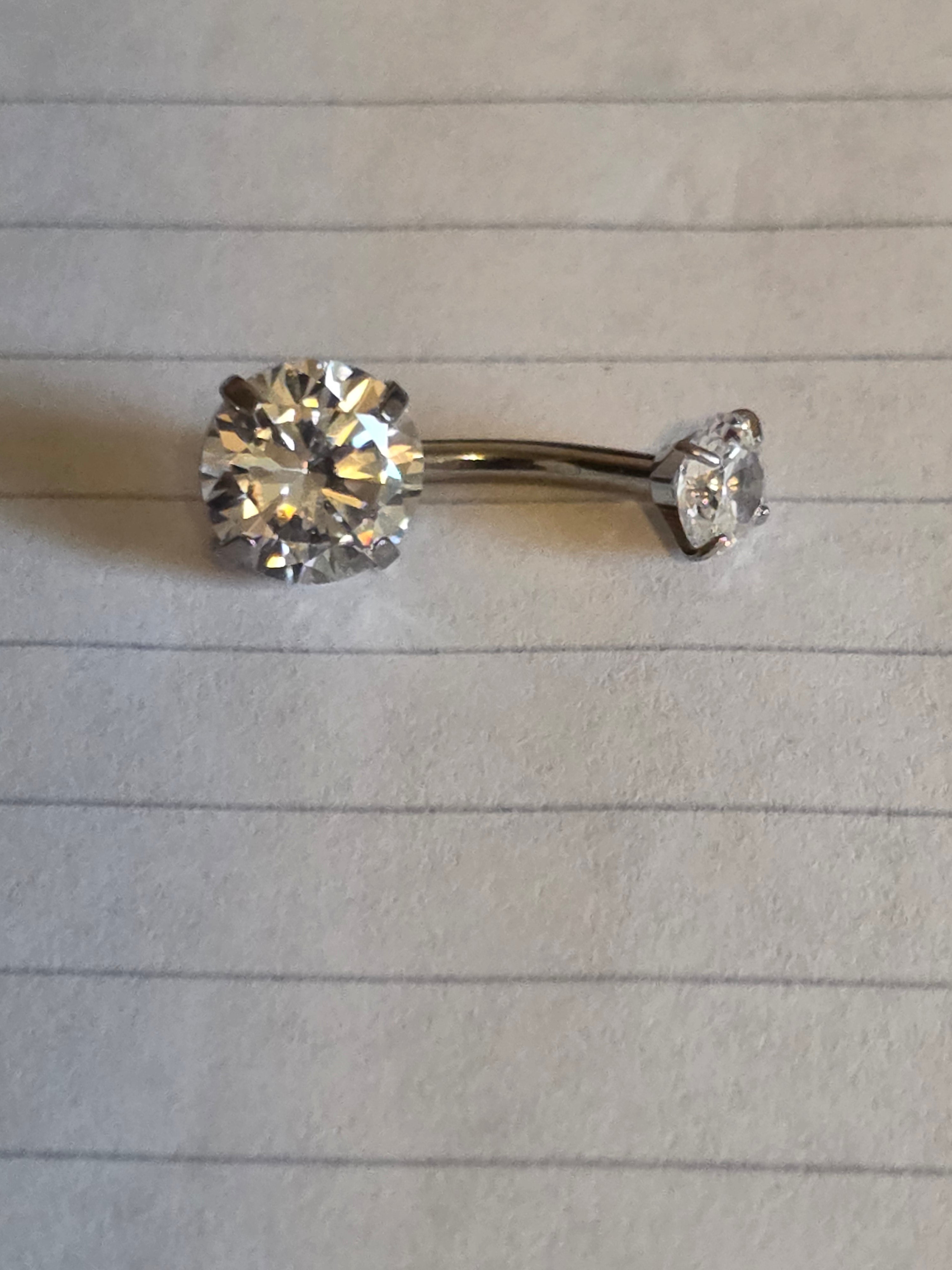 Surgical Steel Gem Belly Rings – Assorted Crystal Designs